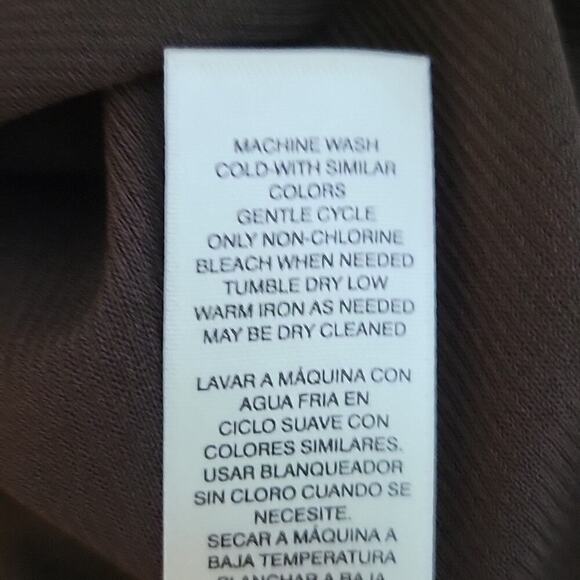 Chico's Brown Layered Sharkbite 3/4 Sleeve Top Size Small S - Picture 4 of 7